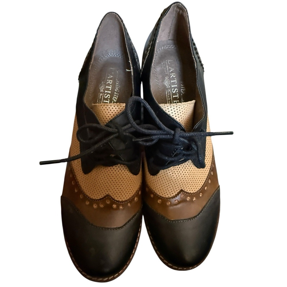 L'Artiste Shoes BARDOT 39‎ US 8.5 Spring Step Derby Oxford Leather NEW WO BOX - Picture 2 of 13